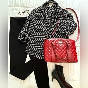 Red quilted Calvin Klein purse